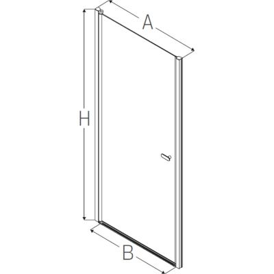 New Trendy New Soleo Black drzwi prysznicowe 70 cm wnękowe czarny półmat/szkło przezroczyste D-0209A