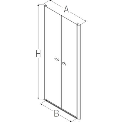 New Trendy New Soleo Black drzwi prysznicowe 100 cm wnękowe czarny półmat/szkło przezroczyste D-0216A