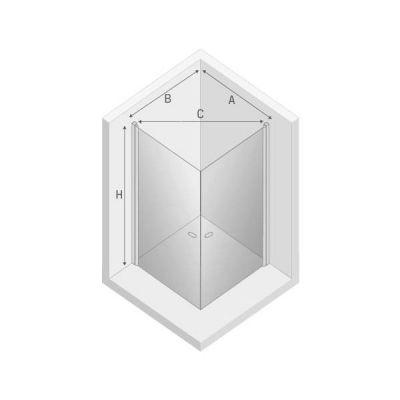 New Trendy New Soleo Black kabina prysznicowa 70x90 cm czarny mat/szkło przezroczyste D-0229A/D-0231A