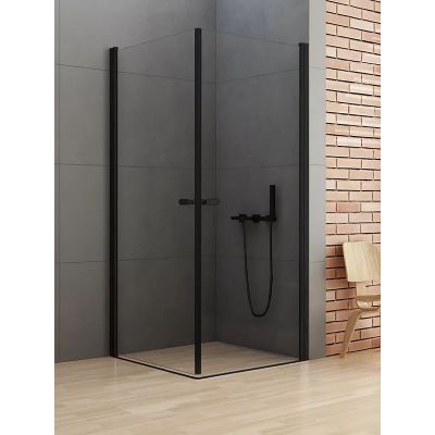 New Trendy New Soleo Black kabina prysznicowa 70x90 cm czarny mat/szkło przezroczyste D-0229A/D-0231A