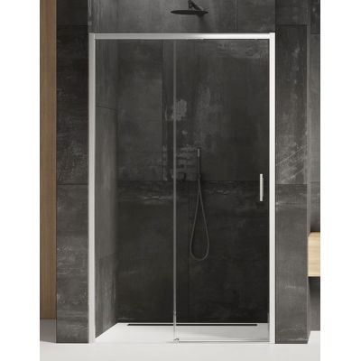New Trendy Prime drzwi prysznicowe 150 cm wnękowe lewe chrom/szkło przezroczyste D-0308A