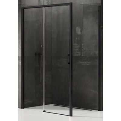 New Trendy Prime Black kabina prysznicowa 110x80 cm prostokątna lewa czarny półmat/szkło przezroczyste D-0318A/D-0128B