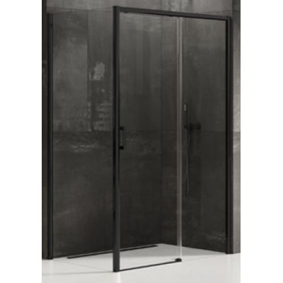 New Trendy Prime Black kabina prysznicowa 100 cm kwadratowa prawa czarny półmat/szkło przezroczyste D-0317A/D-0130B