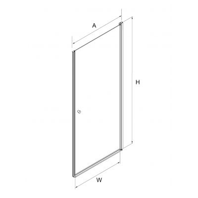 New Trendy Superia drzwi prysznicowe 80 cm wnękowe chrom/szkło przezroczyste D-0330A
