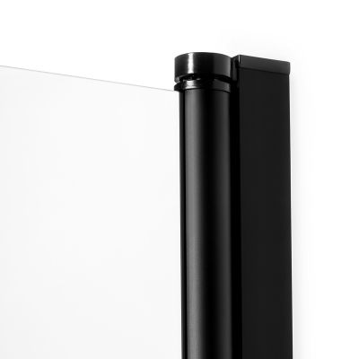 New Trendy Superia Black drzwi prysznicowe 90 cm wnękowe czarny półmat/szkło przezroczyste D-0333A