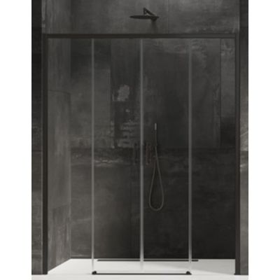 New Trendy Prime Black drzwi prysznicowe 130 cm wnękowe czarny półmat/szkło przezroczyste D-0359A