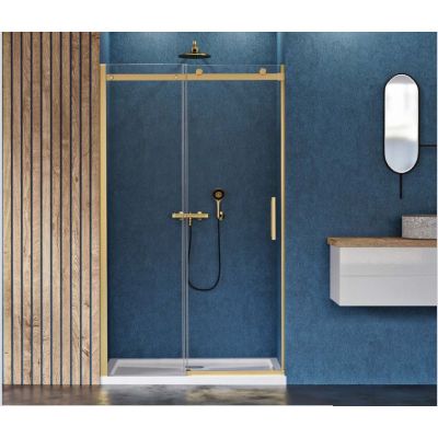 New Trendy Sling Satin Gold drzwi prysznicowe 100 cm złoty/szkło przezroczyste D-0388A