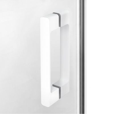 New Trendy Prime White drzwi prysznicowe 100 cm wnękowe lewe biały mat/szkło przezroczyste D-0400A