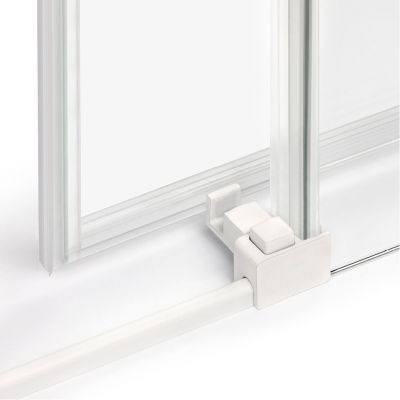 New Trendy Prime White drzwi prysznicowe 130 cm wnękowe lewe biały mat/szkło przezroczyste D-0406A