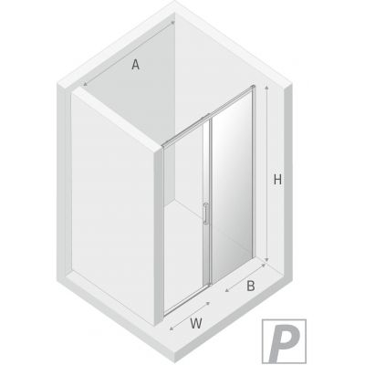 New Trendy Prime White drzwi prysznicowe 110 cm wnękowe prawe biały mat/szkło przezroczyste D-0403A