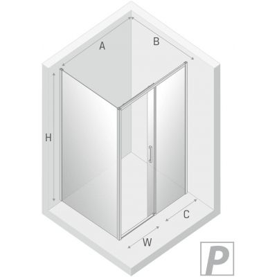 New Trendy Prime White kabina prysznicowa 150x90 cm prawa biały mat/szkło przezroczyste D-0411A/D-0220B