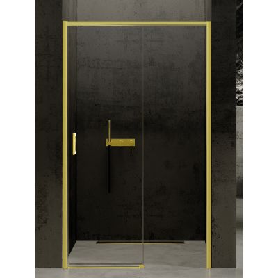 New Trendy Prime Light Gold drzwi prysznicowe 110 cm prawe złoty połysk/szkło przezroczyste D-0423A