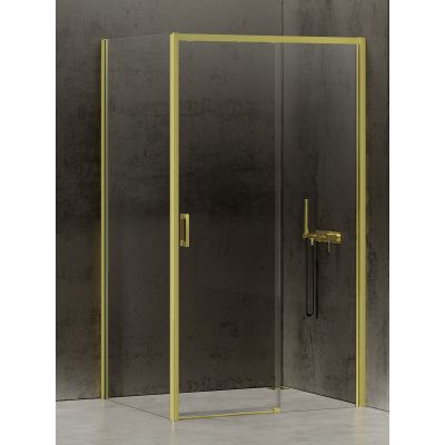 New Trendy Prime Light Gold kabina prysznicowa 160x100 cm prostokątna prawa złoty/szkło przezroczyste D-0433A/D-0225B