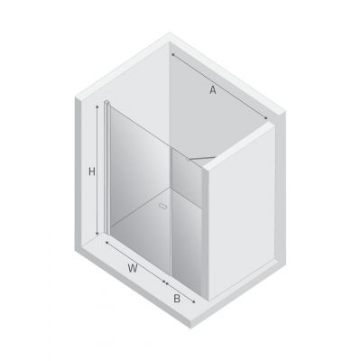 New Trendy New Soleo Light Gold drzwi prysznicowe 110 cm uchylne złoty szczotkowany/szkło przezroczyste D-0941A-WP 