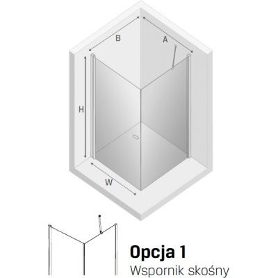 New Trendy New Soleo kabina prysznicowa 90x100 cm prostokątna chrom/szkło przezroczyste D-0141A/D-0089B