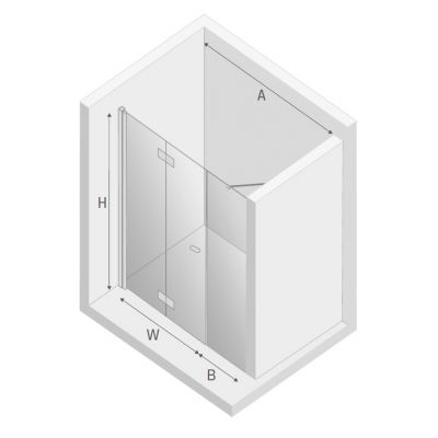 New Trendy New Soleo drzwi prysznicowe 140 cm lewe chrom/szkło przezroczyste D-0150A/D-0096B