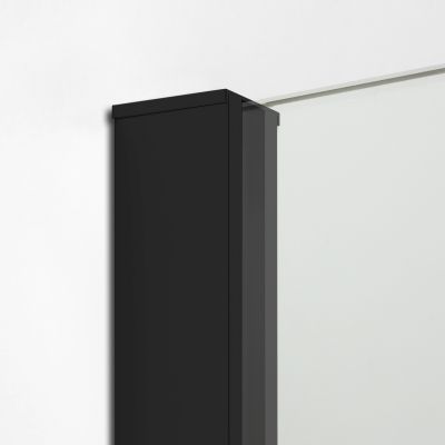 New Trendy New Modus Black Walk-In ścianka prysznicowa 130 cm czarny półmat/szkło przezroczyste EXK-0069