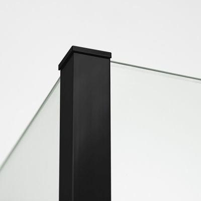 New Trendy New Modus Black Walk-In ścianka prysznicowa 90 cm boczna czarny półmat/szkło przezroczyste EXK-0079