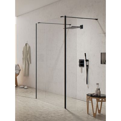 New Trendy New Modus Black ścianka prysznicowa Walk-In 30 cm krótka czarny półmat/szkło przezroczyste EXK-0088