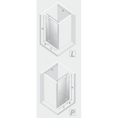 New Trendy Eventa drzwi prysznicowe 110 cm wnękowe prawe chrom/szkło przezroczyste EXK-0135