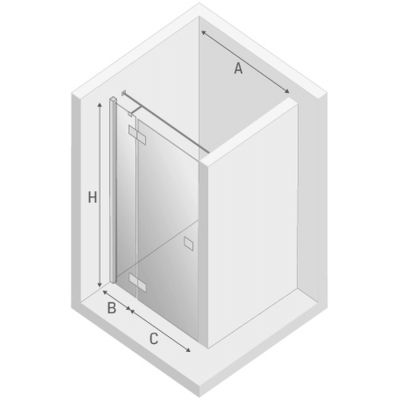 New Trendy Reflexa drzwi prysznicowe 110 cm wnękowe lewe chrom/szkło przezroczyste EXK-5063