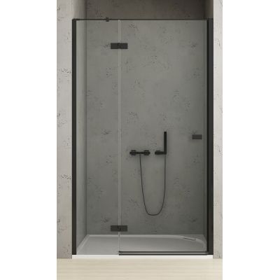 New Trendy Reflexa Black drzwi prysznicowe 140 cm wnękowe lewe czarny półmat/szkło przezroczyste EXK-4910