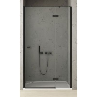 New Trendy Reflexa Black drzwi prysznicowe 140 cm wnękowe prawe czarny półmat/szkło przezroczyste EXK-1333