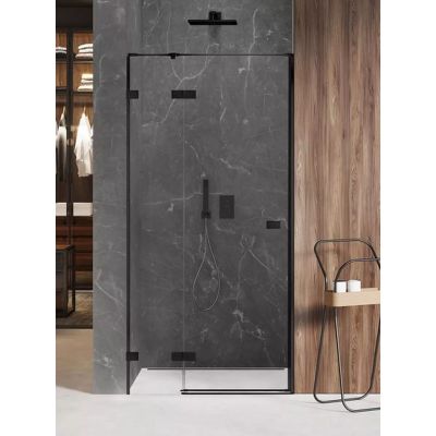 New Trendy Avexa Black drzwi prysznicowe 110 cm wnękowe prawe czarny półmat/szkło przezroczyste EXK-1553