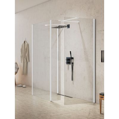 New Trendy New Modus White ścianka prysznicowa 30 cm boczna krótka biały mat/szkło przezroczyste EXK-2236