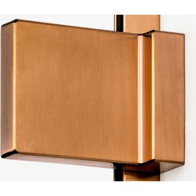 New Trendy Avexa Copper Brushed drzwi prysznicowe 140 cm wnękowe prawe miedź szczotkowana/szkło przezroczyste EXK-3544