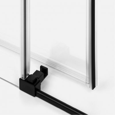 New Trendy Softi Black drzwi prysznicowe 120 cm wnękowe czarny półmat/szkło przezroczyste EXK-3952