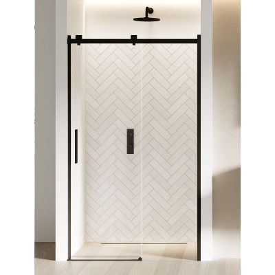 New Trendy Softi Black drzwi prysznicowe 130 cm wnękowe czarny półmat/szkło przezroczyste EXK-3953