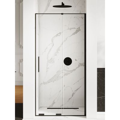 New Trendy Smart Black drzwi prysznicowe 110 cm wnękowe czarny półmat/szkło przezroczyste EXK-4110