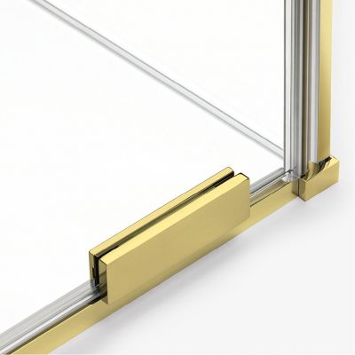 New Trendy Smart Light Gold drzwi prysznicowe 120 cm wnękowe jasnozłoty/szkło przezroczyste EXK-4215