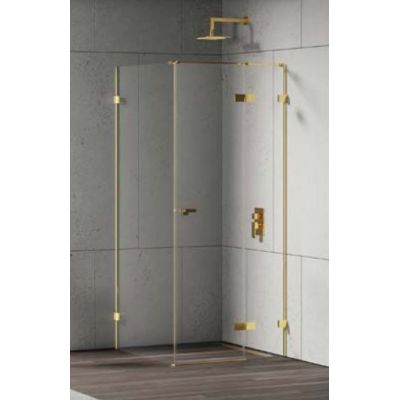 New Trendy Eventa Gold Shine kabina prysznicowa 120x90 cm prostokątna prawa złoty połysk/szkło przezroczyste EXK-4745