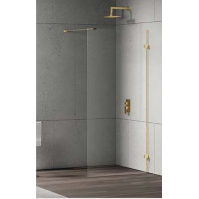 New Trendy Eventa Gold Shine Walk-In ścianka prysznicowa 110 cm złoty połysk/szkło przezroczyste EXK-4842
