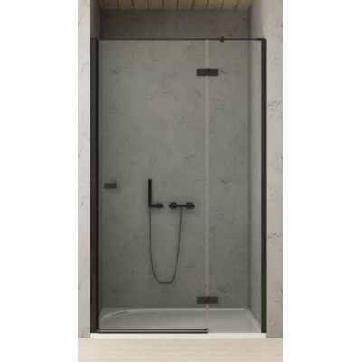 New Trendy Reflexa Black drzwi prysznicowe 90 cm wnękowe prawe czarny półmat/szkło przezroczyste EXK-4901
