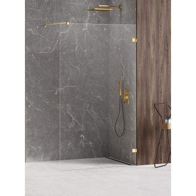 New Trendy Avexa Gold Shine Walk in ścianka prysznicowa 120 cm złoty połysk/szkło przezroczyste EXK-7051