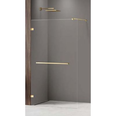 New Trendy Avexa Gold Shine Walk in ścianka prysznicowa 50 cm złoty połysk/szkło przezroczyste EXK-7066