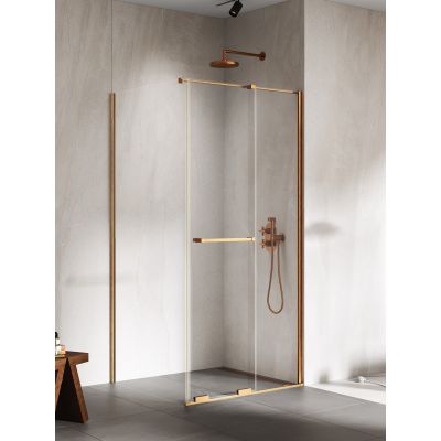 New Trendy Smart kabina prysznicowa 120x100 cm prostokątna miedź szczotkowany/szkło przezroczyste EXK-7714