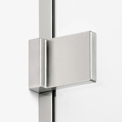 New Trendy Avexa Nickel Brushed drzwi prysznicowe 80 cm uchylne lewe nikiel szczotkowany/szkło przezroczyste EXK-8457