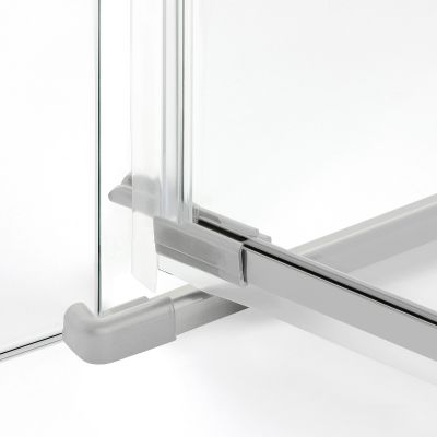 New Trendy Avexa Nickel Brushed drzwi prysznicowe 90 cm uchylne prawe nikiel szczotkowany/szkło przezroczyste EXK-8460