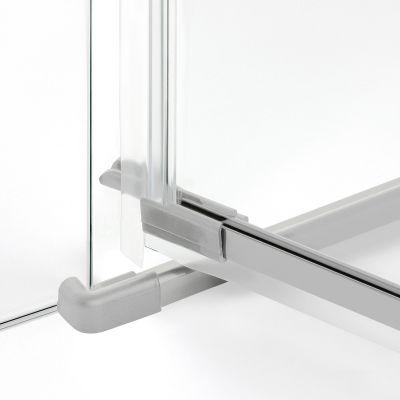 New Trendy Avexa Nickel Brushed kabina prysznicowa 80x70 cm prostokątna prawa nikiel szczotkowany/szkło przezroczyste EXK-8501