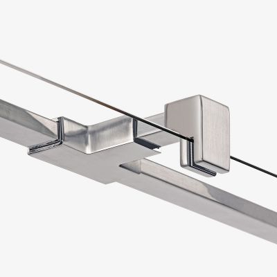 New Trendy Avexa Nickel Brushed kabina prysznicowa 80x70 cm prostokątna prawa nikiel szczotkowany/szkło przezroczyste EXK-8501