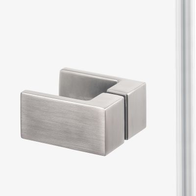 New Trendy Avexa Nickel Brushed kabina prysznicowa 90x90 cm pięciokątna prawa nikiel szczotkowany szczotkowany/szkło przezroczyste EXK-8559