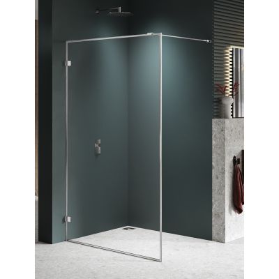 New Trendy Avexa Nickel Brushed ścianka prysznicowa walk-in 80 cm nikiel szczotkowany/szkło przezroczyste EXK-8649