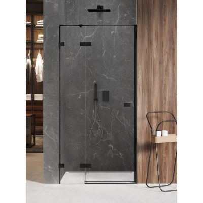 New Trendy Avexa Black drzwi prysznicowe 110 cm lewe czarny półmat/szkło przezroczyste EXK-1552