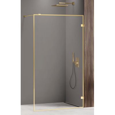 New Trendy Avexa Gold Shine Walk-In ścianka prysznicowa 70 cm wolnostojąca złoty połysk/szkło przezroczyste EXK-2158