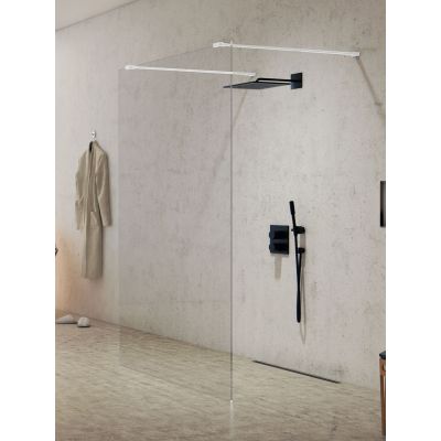 New Trendy New Modus White Walk-In ścianka prysznicowa 130 cm wolnostojąca biały mat/szkło przezroczyste EXK-2270