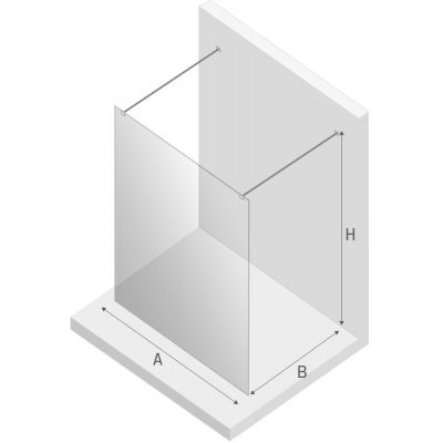New Trendy New Modus White Walk-In ścianka prysznicowa 100 cm wolnostojąca biały mat/szkło przezroczyste EXK-2267